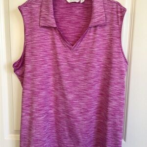 Lady Hagen women fuchsia sleeveless pullover golf top EUC